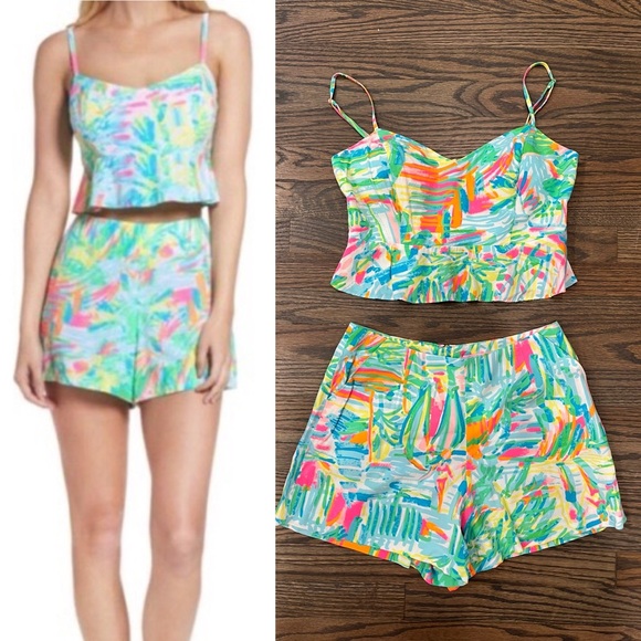 Lily Pullitzer Size 2 Linnea Set Sea Salt and Sun set EUC - Picture 2 of 2